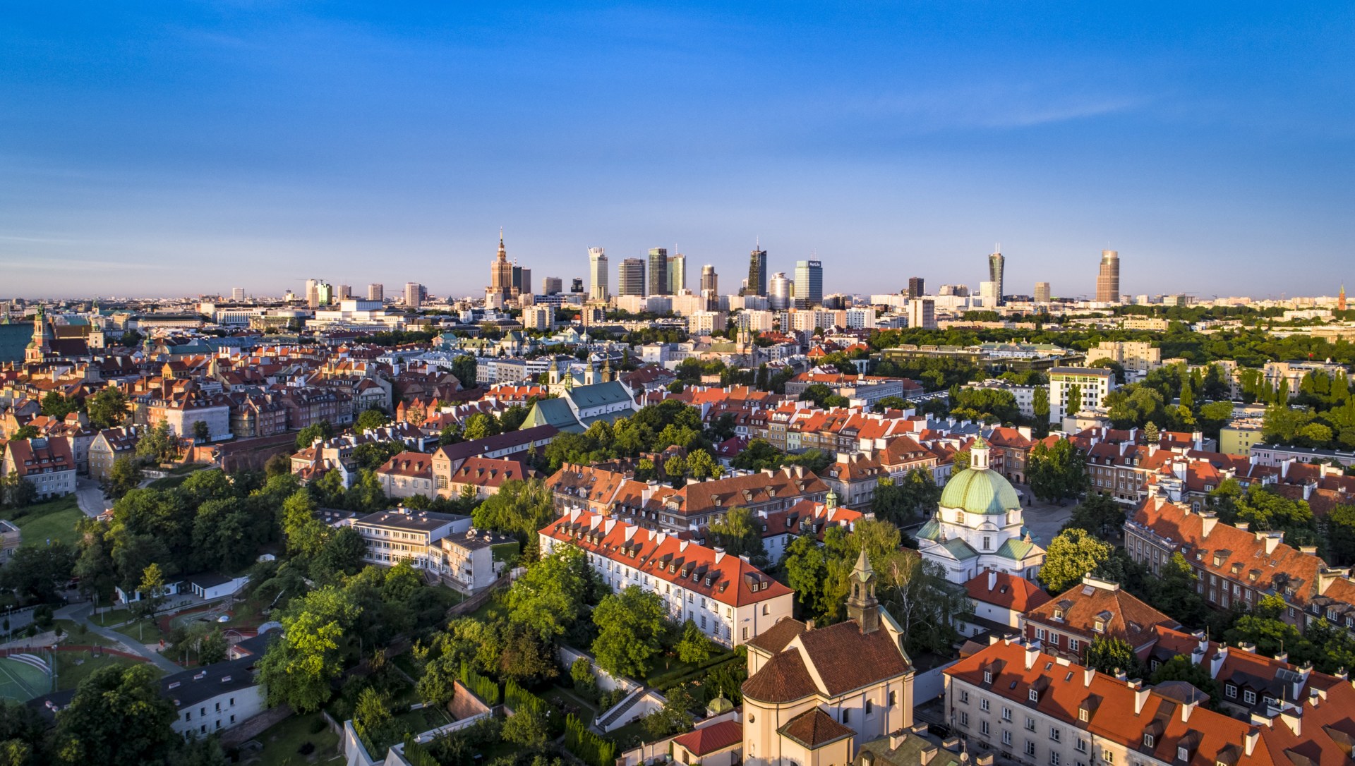 Zdjęcie panoramy Warszawy